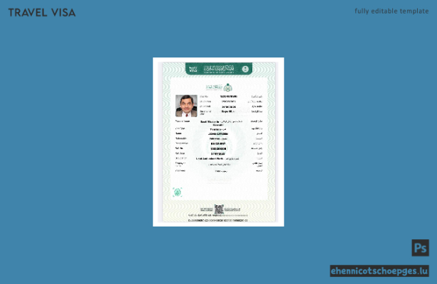 Saudi-Arabien E-Visum in Word- und PDF-Formaten, Version 7 – Beispielvorschau